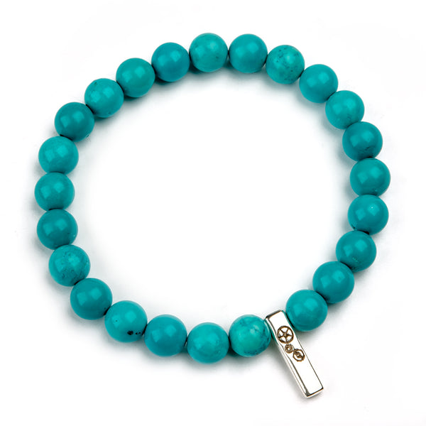 Turquoise Baby Bar Stretch Bracelet - Timelapse Co.