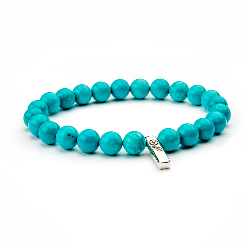 Turquoise Baby Bar Stretch Bracelet - Timelapse Co.