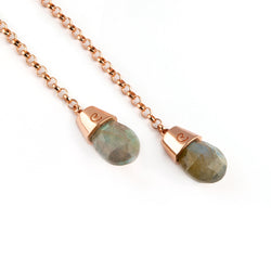 Double Ended Body/Face Chain - Labradorite (Rose Gold) - Timelapse Co.
