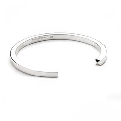 The Circle Bangle - Polished Silver - Thick - Timelapse Co.