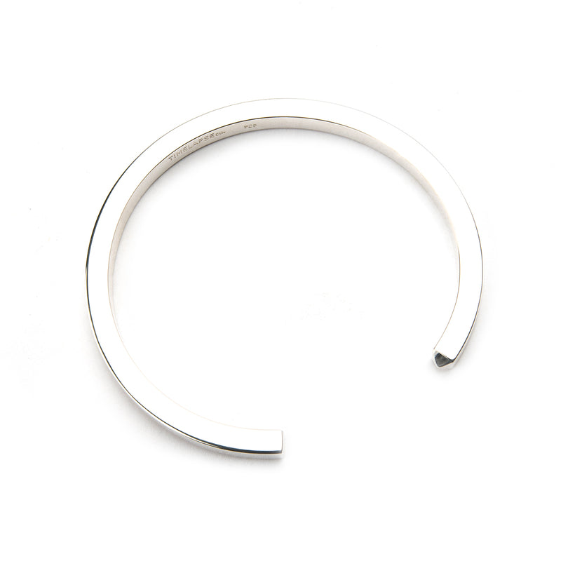 The Circle Bangle - Polished Silver - Thick - Timelapse Co.