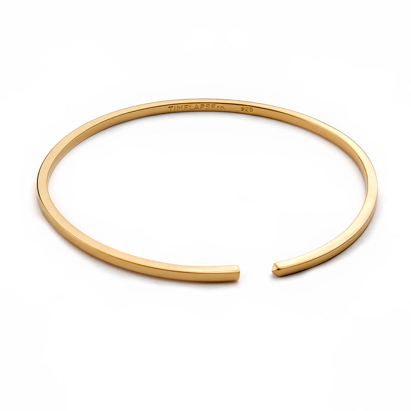 The Circle Bangle - Yellow Gold - Thin - Timelapse Co.